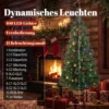 Kunstmatige Kerstboom, 120 Cm Kerstboom Met 100 LED verlichting 131 Toppen Bessen, 2 Lichtkleuren, Afstandsbediening