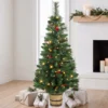 Kunstmatige Kerstboom, 120 Cm Kerstboom Met 100 LED verlichting 131 Toppen Bessen, 2 Lichtkleuren, Afstandsbediening