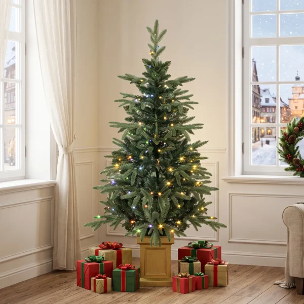 Kunstmatige Kerstboom, 120 Cm Kerstboom Met 110 LED verlichting 147 Toppen, 2 Lichtkleuren, Afstandsbediening