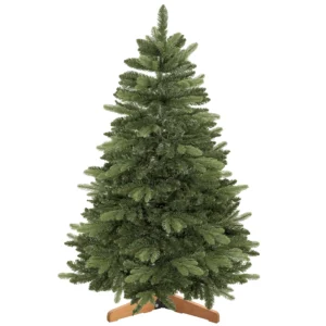 Kunstmatige Kerstboom 150 Cm, Edeltanne, Vol Met Inklapbare Takken, 525 Toppen, Opvouwbare Houten Standaard, Groen