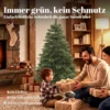 Kunstmatige Kerstboom 150 Cm, Edeltanne, Vol Met Inklapbare Takken, 525 Toppen, Opvouwbare Houten Standaard, Groen