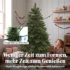 Kunstmatige Kerstboom 150 Cm, Edeltanne, Vol Met Inklapbare Takken, 525 Toppen, Opvouwbare Houten Standaard, Groen