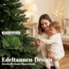 Kunstmatige Kerstboom 180 Cm, Edelspar, Vol Met Inklapbare Takken, 961 Toppen, Opvouwbare Houten Standaard, Groen