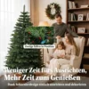 Kunstmatige Kerstboom 180 Cm, Edelspar, Vol Met Inklapbare Takken, 961 Toppen, Opvouwbare Houten Standaard, Groen