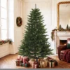 Kunstmatige Kerstboom 180 Cm, Fraser Spar Met Houten Standaard, 988 Realistische Takpunten Voor Thuis En Kantoor, Groen