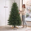Kunstmatige Kerstboom 180 Cm, Fraser Spar Met Houten Standaard, 988 Realistische Takpunten Voor Thuis En Kantoor, Groen