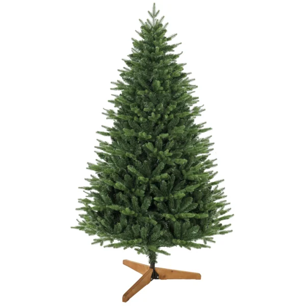 Kunstmatige Kerstboom 180 Cm Met Dennenboomstandaard, Noordse Spar Met Klapmechanisme, 889 Takpunten, Groen