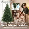Kunstmatige Kerstboom 180 Cm Met Dennenboomstandaard, Noordse Spar Met Klapmechanisme, 889 Takpunten, Groen