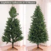 Kunstmatige Kerstboom 180 Cm Met Dennenboomstandaard, Noordse Spar Met Klapmechanisme, 889 Takpunten, Groen