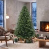 Kunstmatige Kerstboom 180 Cm Met Dennenboomstandaard, Noordse Spar Met Klapmechanisme, 889 Takpunten, Groen
