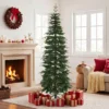 Kunstmatige Kerstboom 210 Cm, Spar Met Scharnierende Takken, 800 Takpunten, Inklapbare Stalen Standaard, Groen