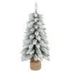 Kunstmatige Kerstboom, 90 Cm (3 Ft), Slanke Potloodboom Met 107 Takpunten, Jutebasis, Wit