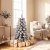 Kunstmatige Kerstboom, 90 Cm (3 Ft), Slanke Potloodboom Met 107 Takpunten, Jutebasis, Wit