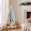 Kunstmatige Kerstboom, 90 Cm (3 Ft), Slanke Potloodboom Met 107 Takpunten, Jutebasis, Wit