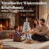 Kunstmatige Kerstboom, 90 Cm (3 Ft), Slanke Potloodboom Met 107 Takpunten, Jutebasis, Wit