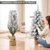 Kunstmatige Kerstboom, 90 Cm (3 Ft), Slanke Potloodboom Met 107 Takpunten, Jutebasis, Wit