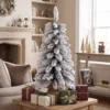 Kunstmatige Kerstboom, 90 Cm (3 Ft), Slanke Potloodboom Met 107 Takpunten, Jutebasis, Wit