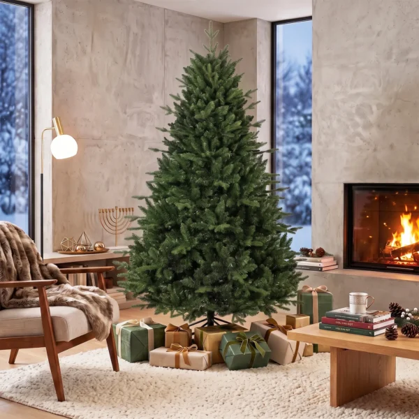 Kunstmatige Kerstboom, Net Echt, Spuitgiet Tannenboom Met 1237 Toppen En Metalen Standaard 180 Cm Groen