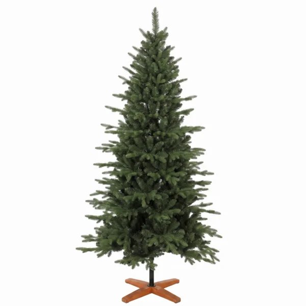 Kunstmatige Kerstboom Opvouwbare Houten Standaard Spuitgiet Dennenboom 1438 Toppen 180 Cm Groen