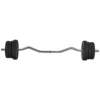 Langhalter Set 25kg Antislip Curlstang Met 6 Gewichten, PVC Coating, Haltersstang Van Staal