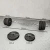 Langhalter Set 25kg Antislip Curlstang Met 6 Gewichten, PVC Coating, Haltersstang Van Staal