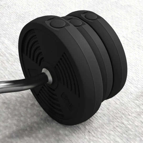 Langhalter Set 25kg Antislip Curlstang Met 6 Gewichten, PVC Coating, Haltersstang Van Staal
