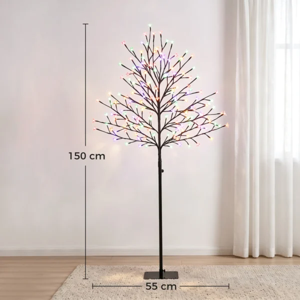 LED Kersenbloesemboom 150 Cm Met 160 LEDs, Kunstmatige Lichtboom Met 20 Buigzame Takken, Kerstdecoratie
