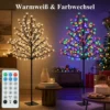 LED Kersenbloesemboom 150 Cm Met 160 LEDs, Kunstmatige Lichtboom Met 20 Buigzame Takken, Kerstdecoratie