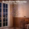 LED Kersenbloesemboom 150 Cm Met 160 LEDs, Kunstmatige Lichtboom Met 20 Buigzame Takken, Kerstdecoratie