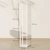 LED staande Lamp Met Planken, Moderne Dimbare Staande Lamp Met 3 Helderheidsniveaus En Voetschakelaar, Wit