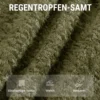 Loungestoel Met Voetenbank, 360° Draaibaar, Gemaakt Van Raindrop velours, In Hoogte Verstelbare Voetenbank, Groen