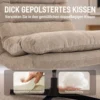 Loungestoel Met Voetenbankje, Draaibare Chenille stoel Met In Hoogte Verstelbaar Voetenbankje, Dikke Bekleding En Brede Zitting, Bruin