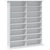 Mediarek, 8 Niveaus, DVD rek Met 12 Verstelbare Planken, 16 Vakken, Voor 720 CD's, Wit