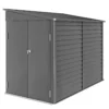 Metalen Tuinhuis 3,5m² 143x270x202cm Tuinschuur Met Lessenaarsdak, Afsluitbare Dubbele Deur, Fundering, Ventilatieopeningen