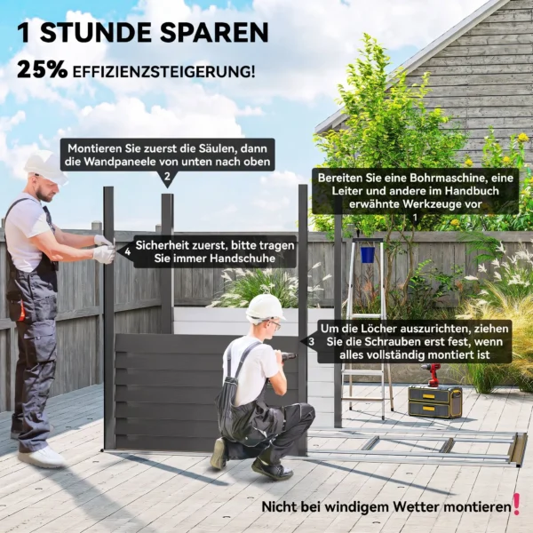 Metalen Tuinhuis 3,5m² 143x270x202cm Tuinschuur Met Lessenaarsdak, Afsluitbare Dubbele Deur, Fundering, Ventilatieopeningen