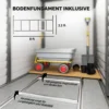 Metalen Tuinhuis 3,5m² 143x270x202cm Tuinschuur Met Lessenaarsdak, Afsluitbare Dubbele Deur, Fundering, Ventilatieopeningen