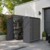 Metalen Tuinhuis 3,5m² 143x270x202cm Tuinschuur Met Lessenaarsdak, Afsluitbare Dubbele Deur, Fundering, Ventilatieopeningen
