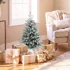 Mini 90 Cm Kerstboom Met 296 Takpunten Sneeuw Effect Pot, Mini Tafelboom Voor Thuis Kantoor, Wit