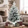 Mini 90 Cm Kerstboom Met 296 Takpunten Sneeuw Effect Pot, Mini Tafelboom Voor Thuis Kantoor, Wit