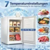 Mini diepvries 59 L, Tafel diepvries, Verwisselbare Deurrichting, Verwijderbare Planken, Instelbare Temp., Wit