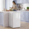 Mini diepvries 85 L, Compacte Staande Diepvries Met Verwisselbare Deuropening En Instelbare Temperatuur, Wit