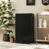 Mini koelkast, 91 Liter Capaciteit, Vriesvak, Verstelbare Compartimenten, Stille Werking, Compacte Grootte, Staal, Zwart