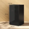Mini koelkast, 91 Liter Capaciteit, Vriesvak, Verstelbare Compartimenten, Stille Werking, Compacte Grootte, Staal, Zwart