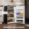 Mini koelkast, 91 Liter Capaciteit, Vriesvak, Verstelbare Compartimenten, Stille Werking, Compacte Grootte, Staal, Zwart