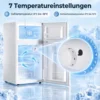 Mini Koelkast Met Vriesvak 2 Deurs Met Verstelbare Thermostaat Kleine Drankkoelkast 90L Wit