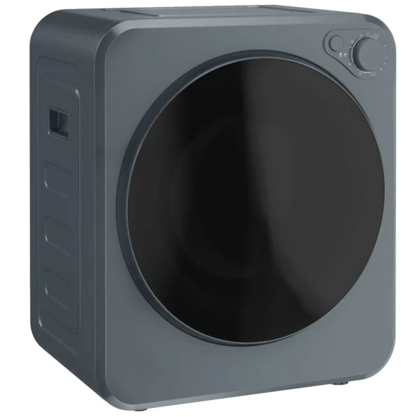 Mini Wasdroger 4 Kg Met 5 Programma's Tot 60℃ 800W/400W Luchtafvoerdroger Met Roestvrijstalen Trommel Grijs