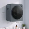 Mini Wasdroger 4 Kg Met 5 Programma's Tot 60℃ 800W/400W Luchtafvoerdroger Met Roestvrijstalen Trommel Grijs