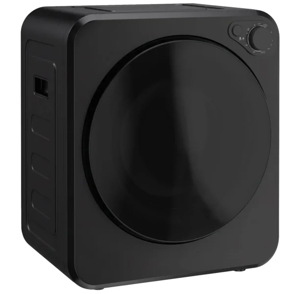 Mini Wasdroger 4 Kg Met 5 Programma's Tot 60℃ 800W/400W Luchtafvoerdroger Met Roestvrijstalen Trommel Zwart