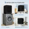 Mini Wasdroger 4 Kg Met 5 Programma's Tot 60℃ 800W/400W Luchtafvoerdroger Met Roestvrijstalen Trommel Zwart