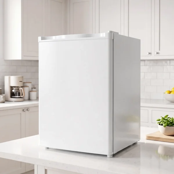 Minikoelkast Met Vriesvak, Verstelbare Thermostaat, Kleine Koelkast, Enkeldeurs, 72,5 L, Wit